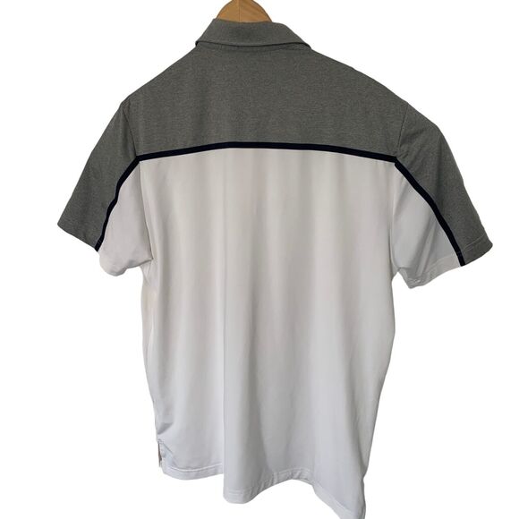 Adidas Golf Polo Short Sleeve Athletic Golf Shirt Mens Size Large Gray - Picture 5 of 6
